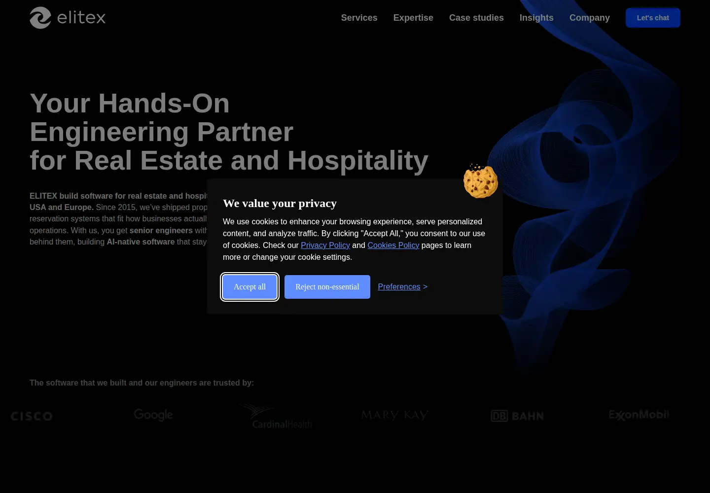 Screenshot of elitex.systems