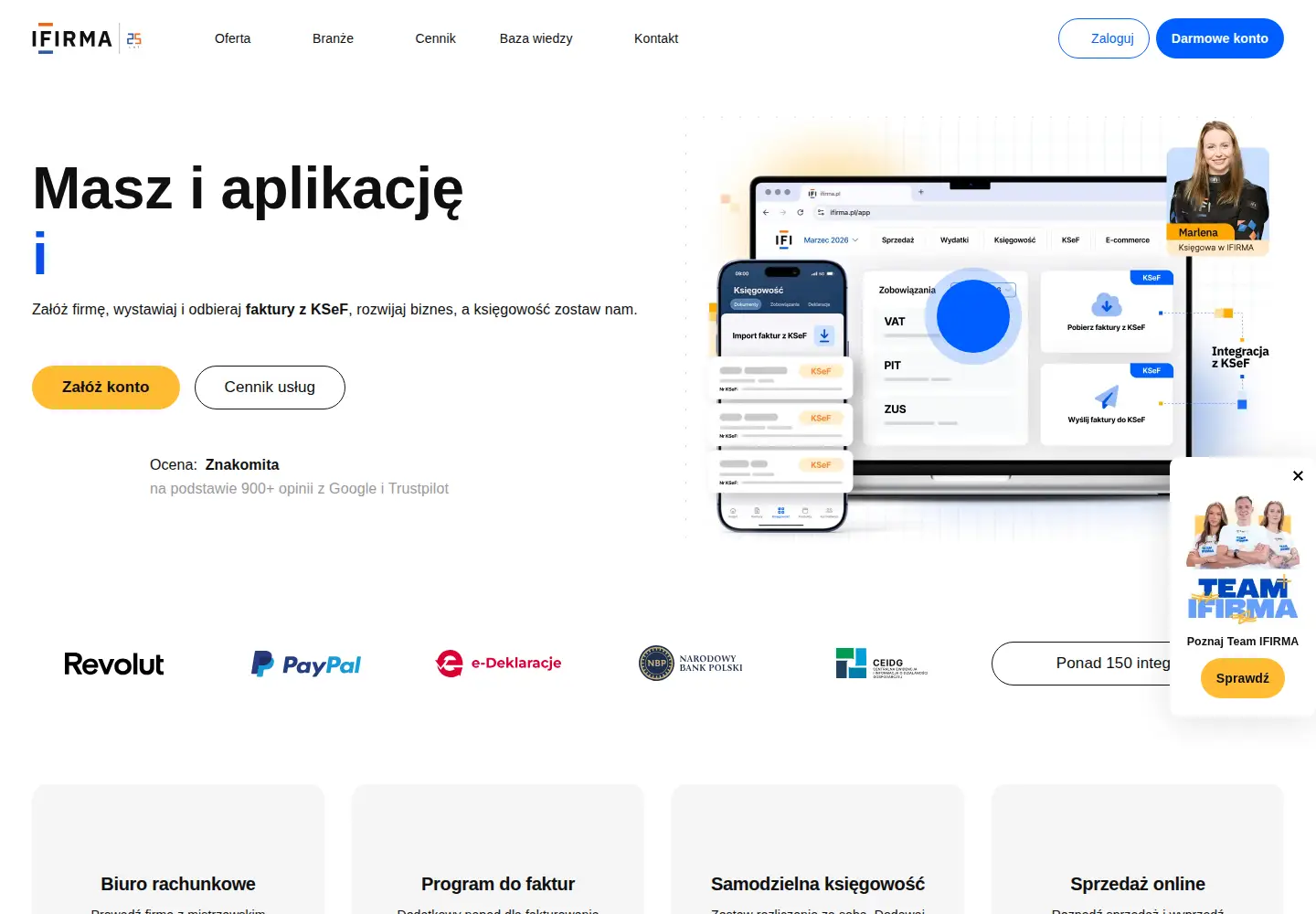 Screenshot of ifirma.pl
