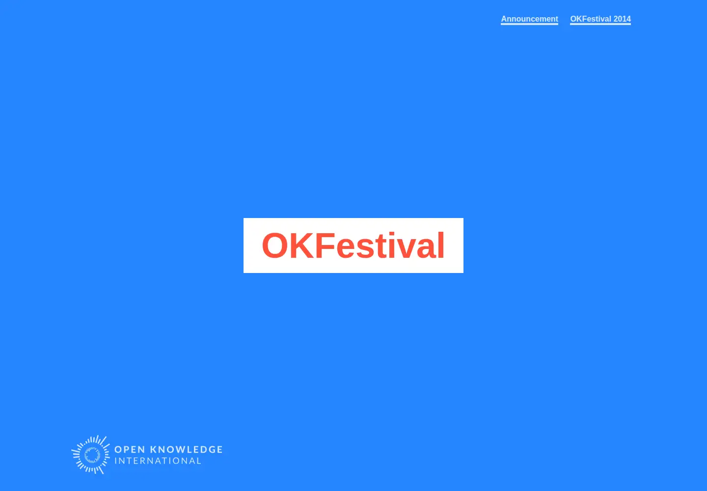 Captured homepage of okfestival.org in the current scan