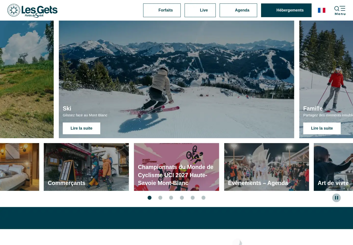 Captured homepage of lesgets.com in the current scan