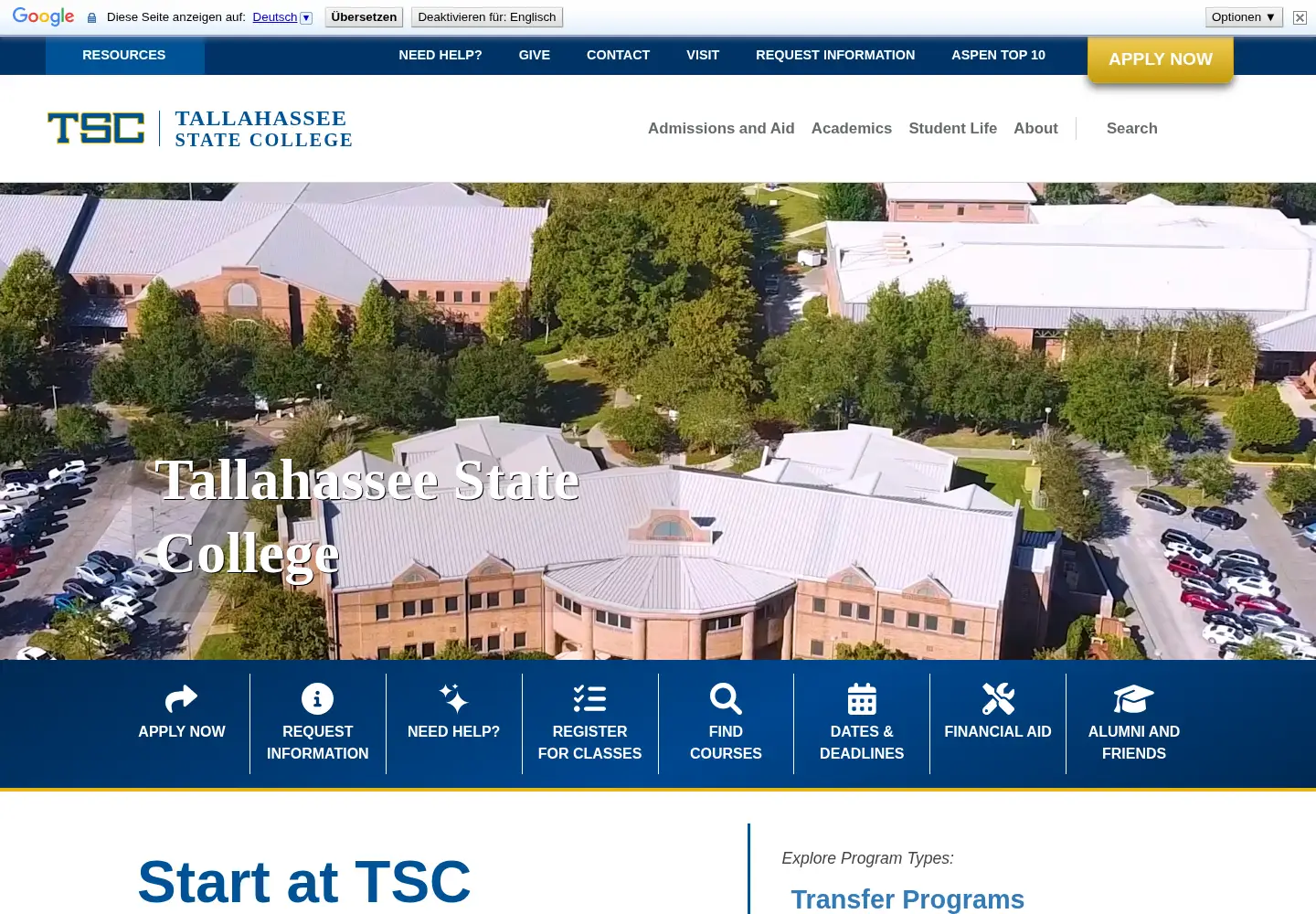 Screenshot of fl.edu
