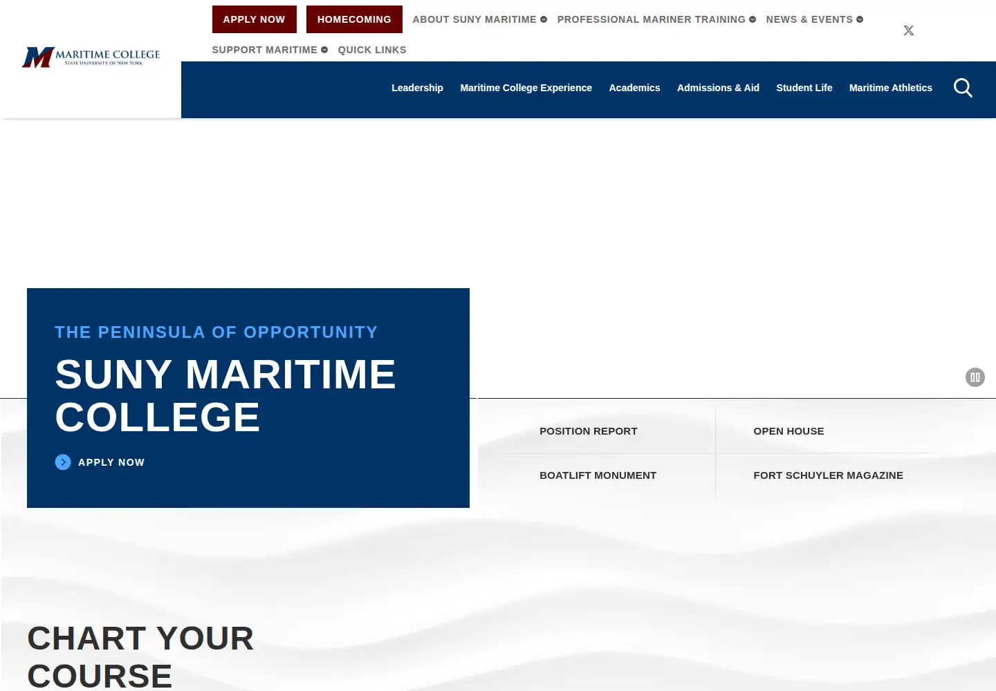 Screenshot of sunymaritime.edu