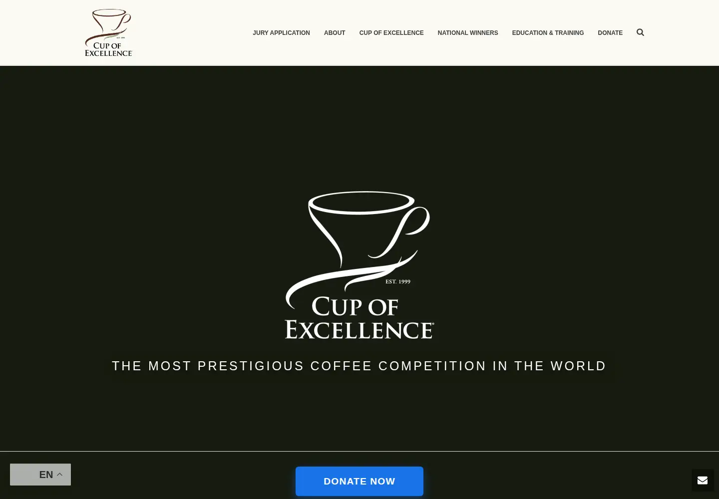 Screenshot of cupofexcellence.org