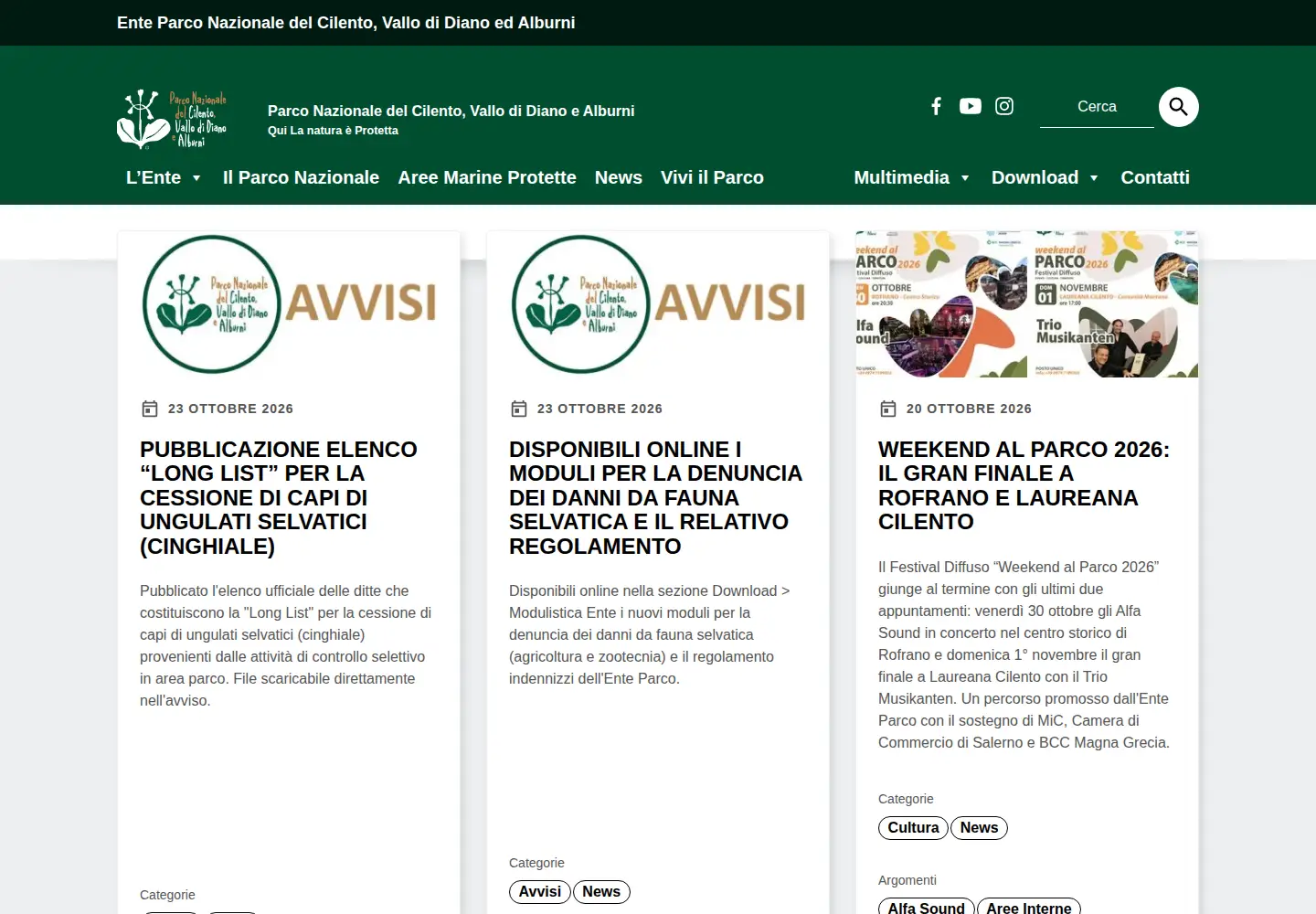 Screenshot of cilentoediano.it