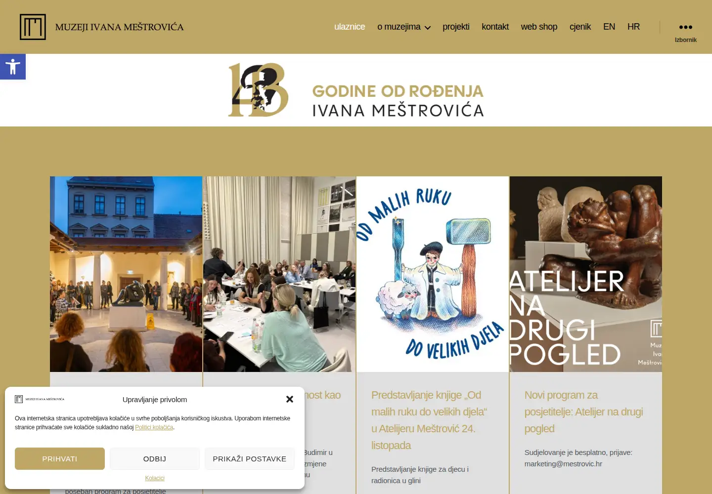 Captured homepage of mestrovic.hr in the current scan