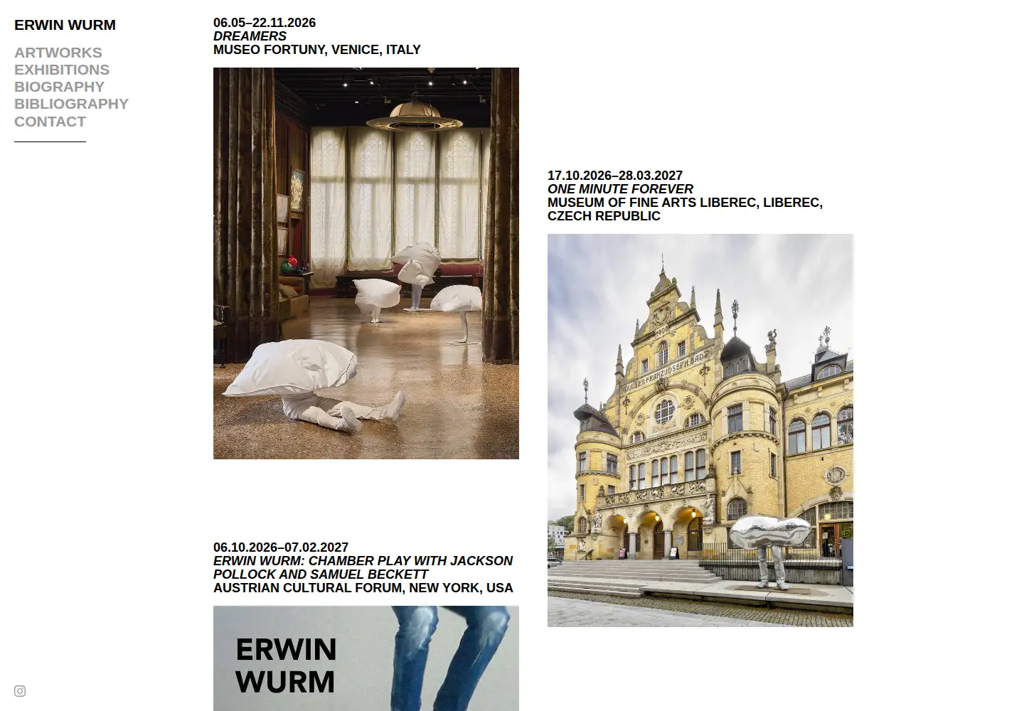 Screenshot of erwinwurm.at