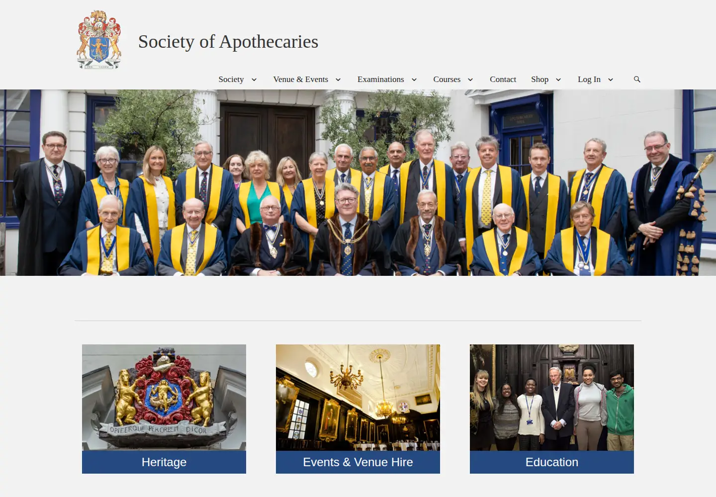 Captured homepage of apothecaries.org in the current scan