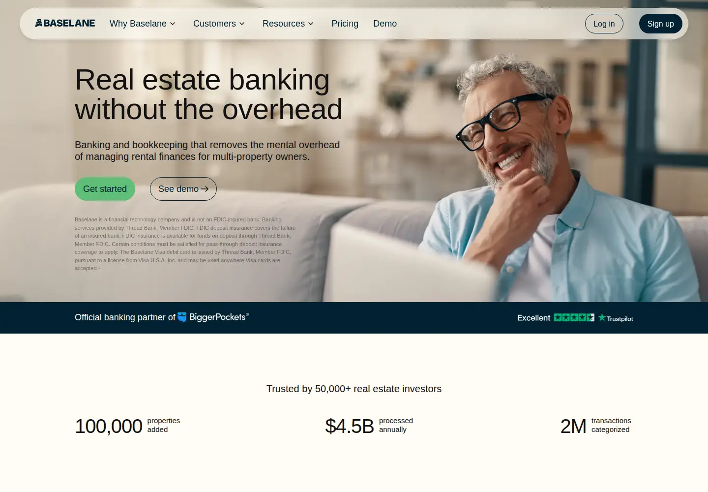 Screenshot of baselane.com