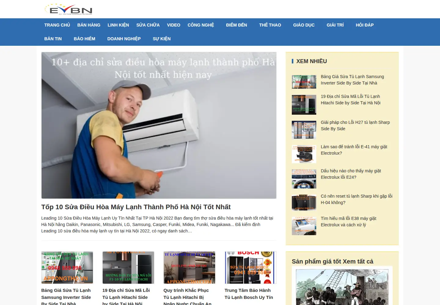 Screenshot of evbn.org