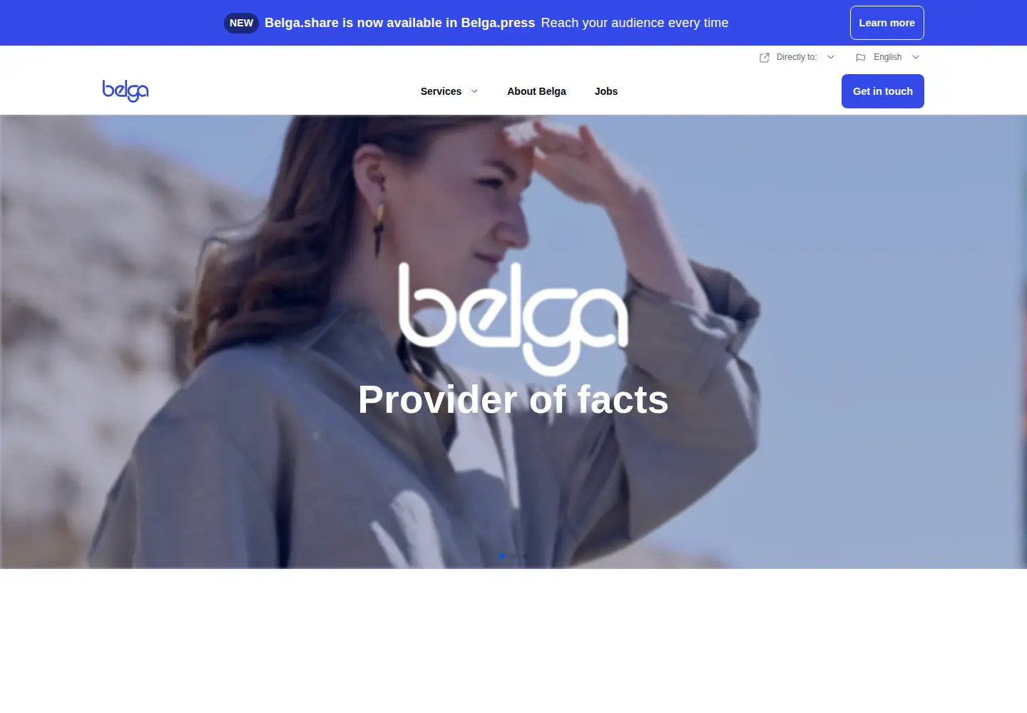 Screenshot of belga.be