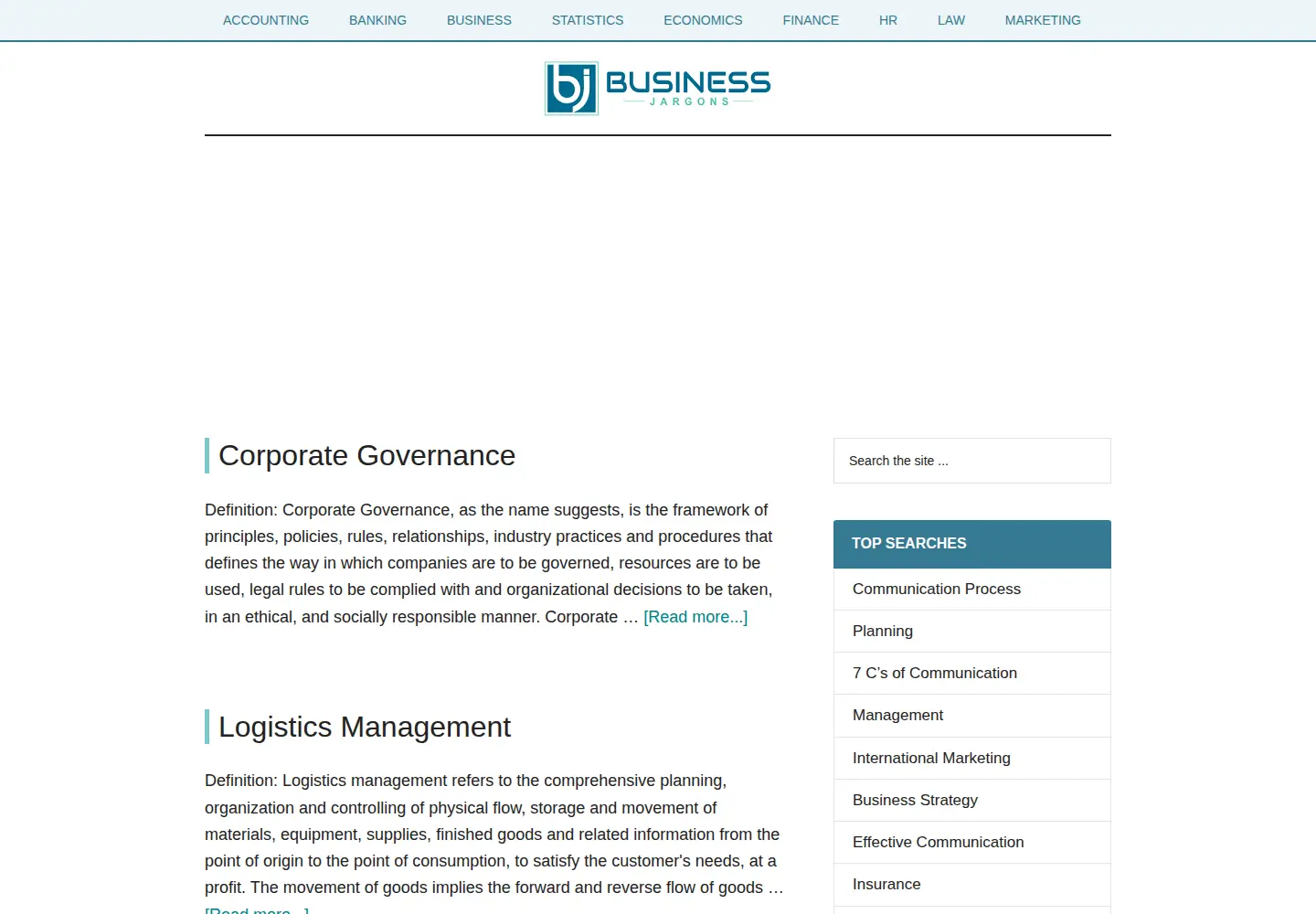 Screenshot of businessjargons.com