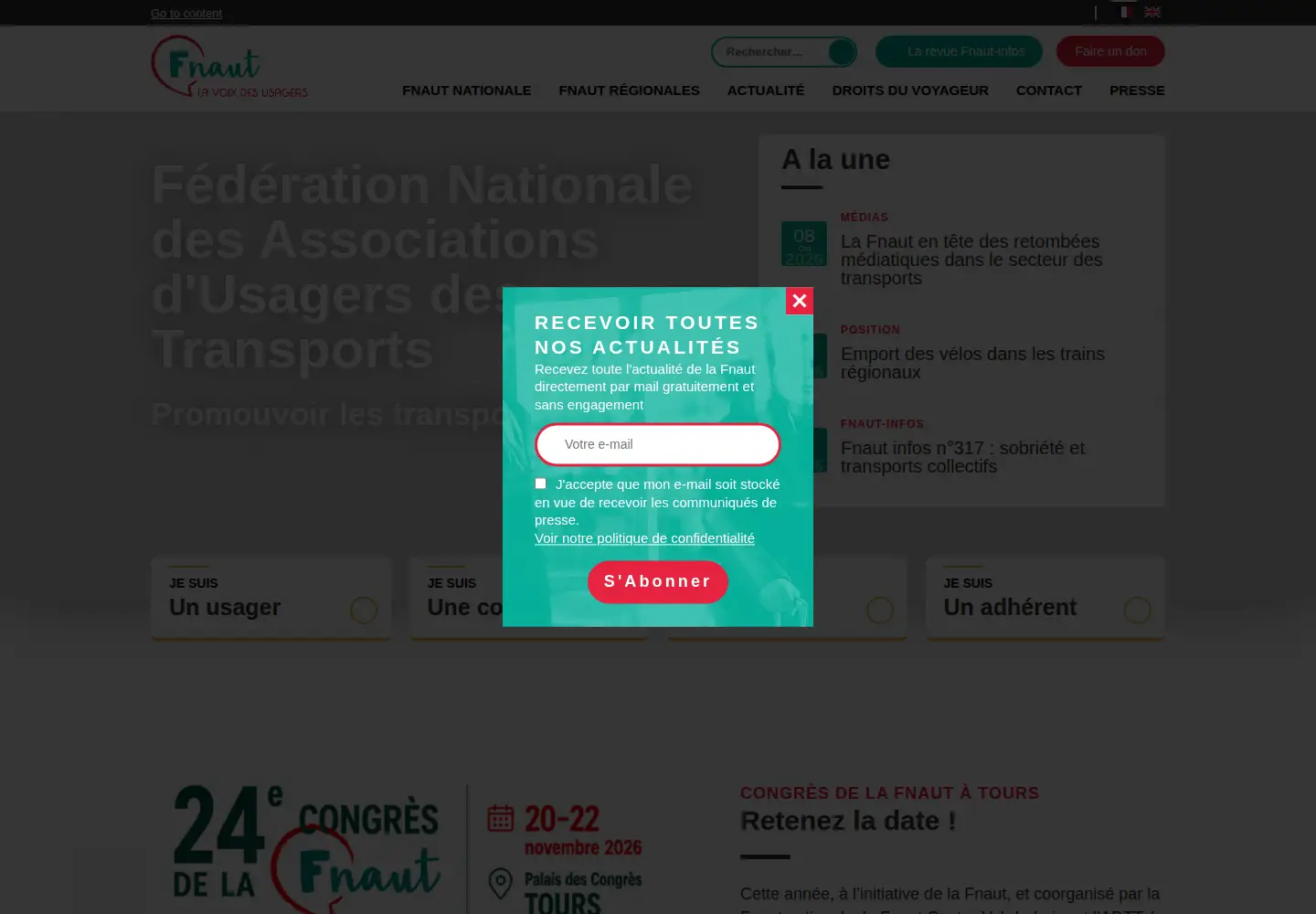 Screenshot of fnaut.fr
