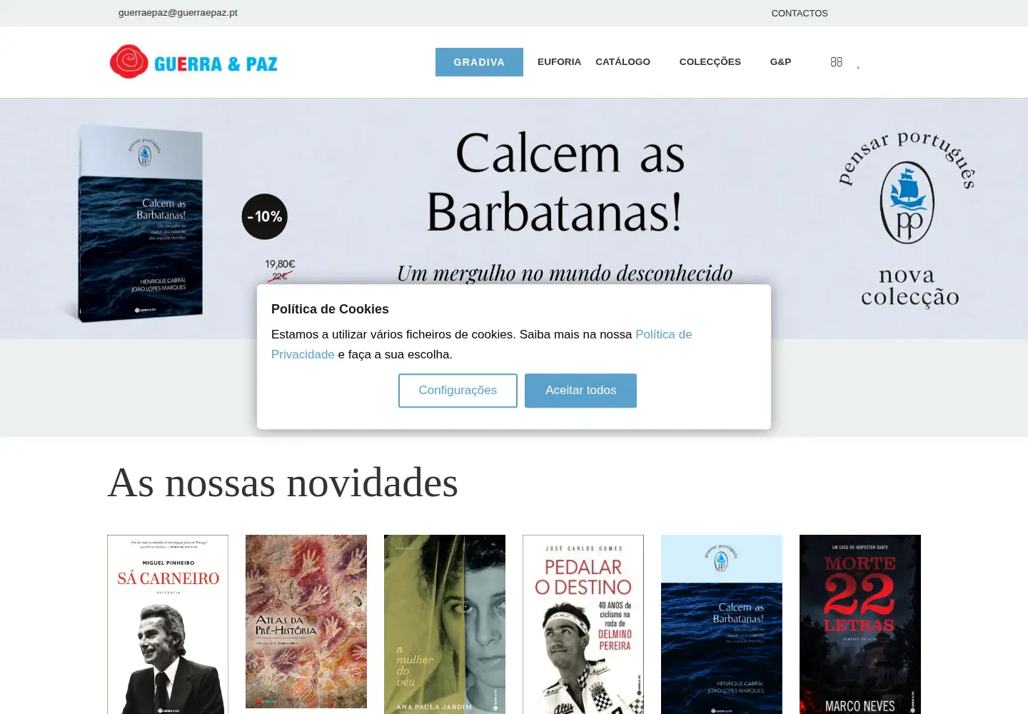 Screenshot of guerraepaz.pt
