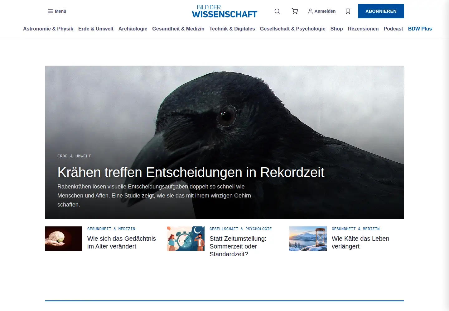 Screenshot of bild-der-wissenschaft.de