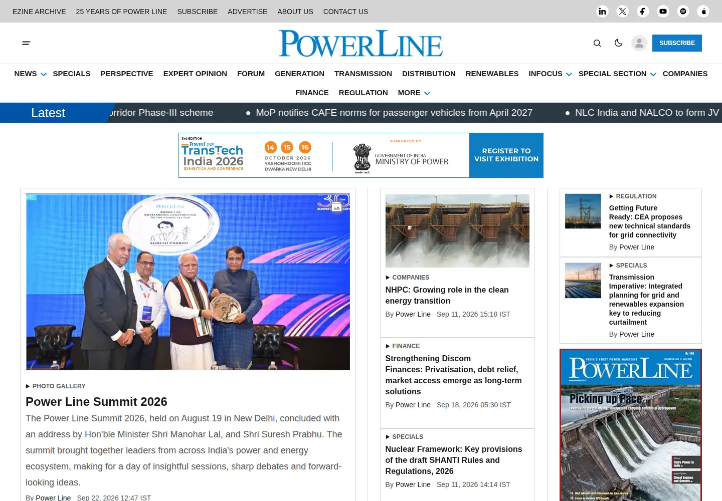 Screenshot of powerline.net.in
