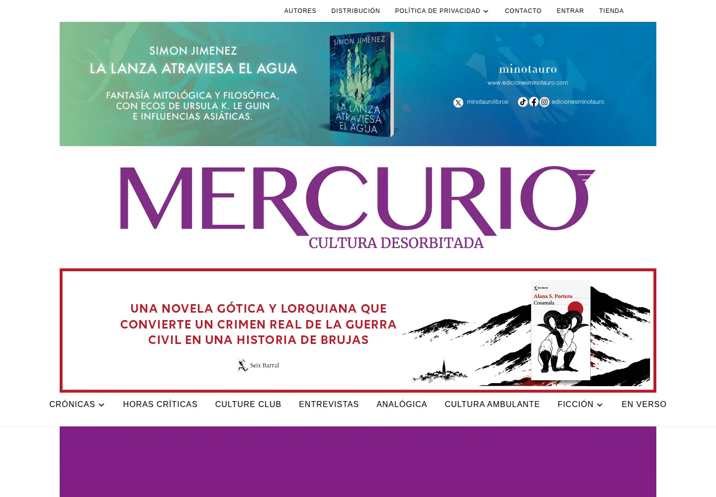 Screenshot of revistamercurio.es