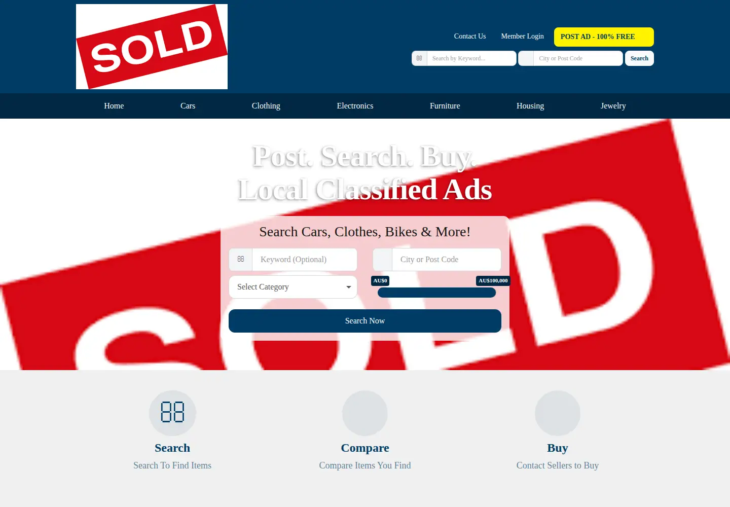 Screenshot of sold.com.au
