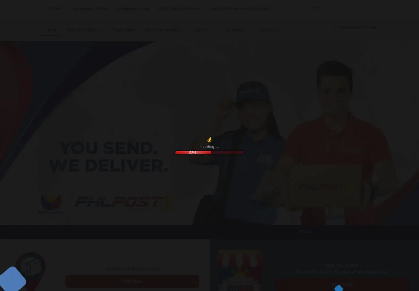 Screenshot of phlpost.gov.ph