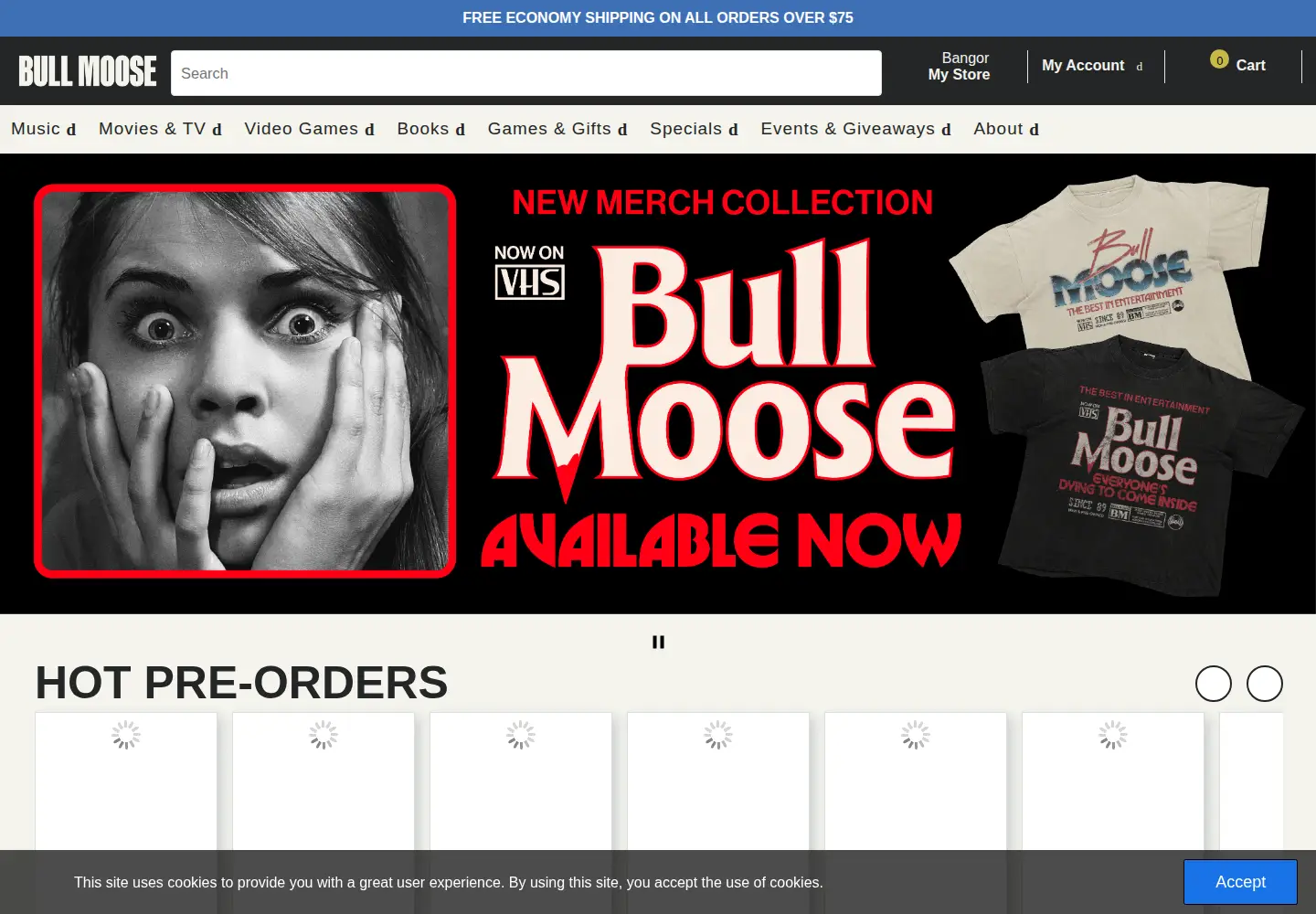 Screenshot of bullmoose.com