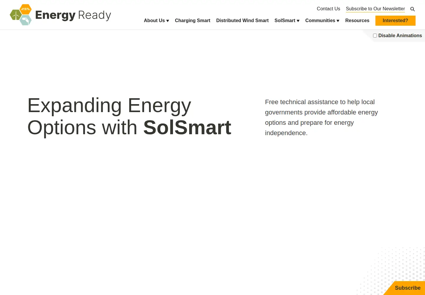 Screenshot of solsmart.org