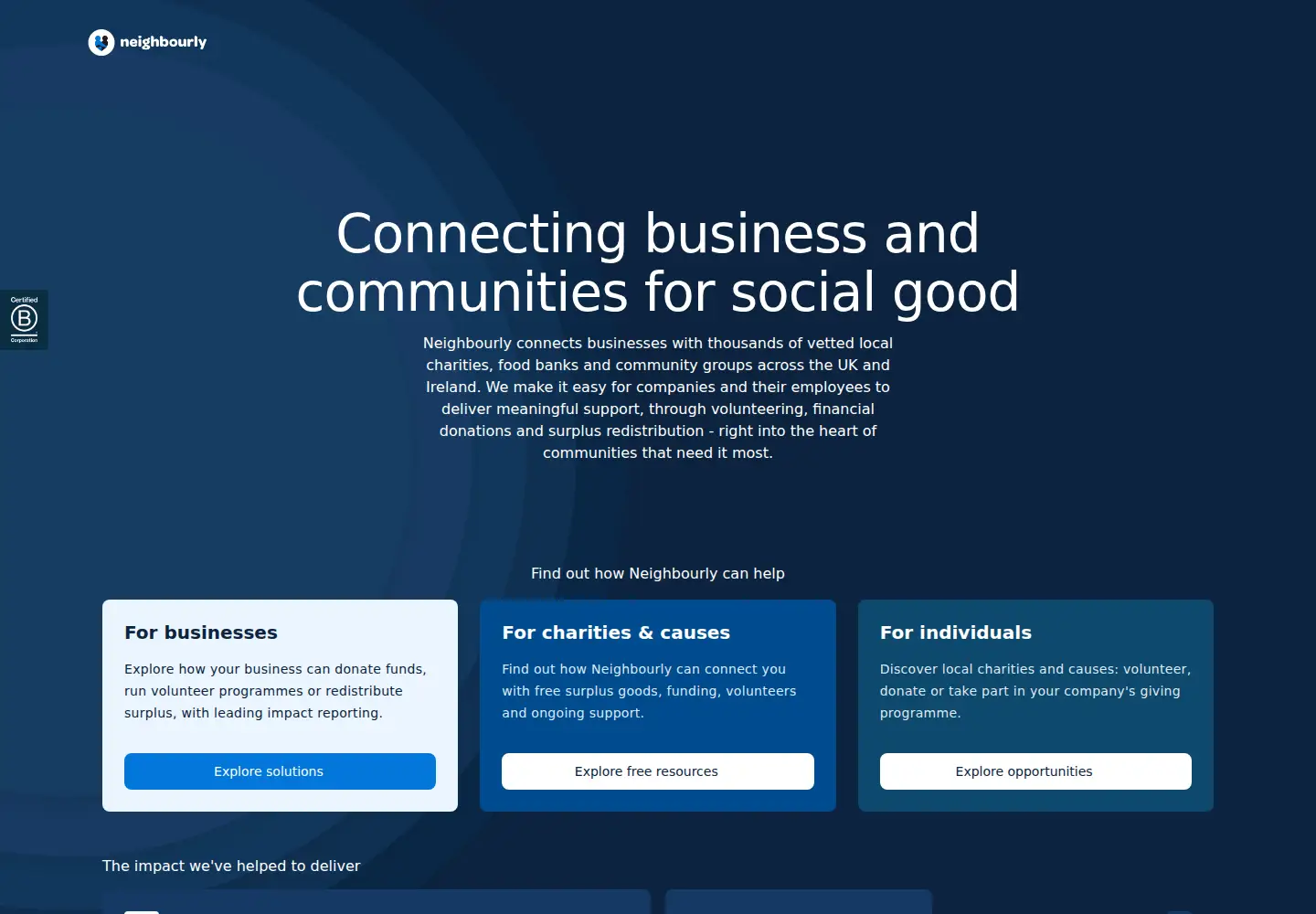 Screenshot of neighbourly.com