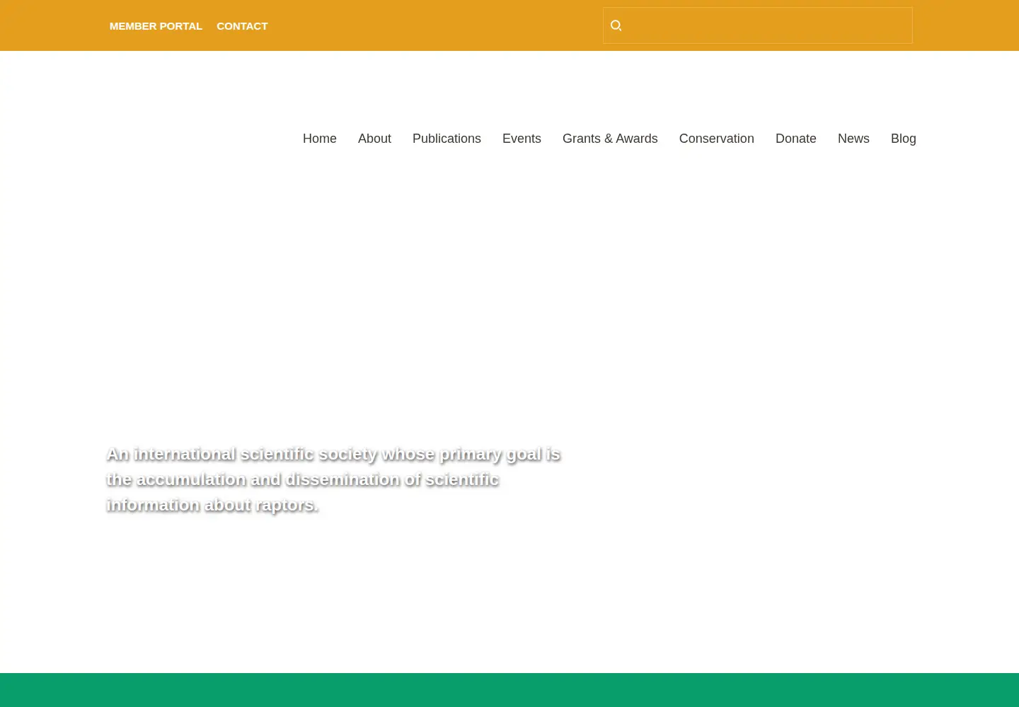Screenshot of raptorresearchfoundation.org