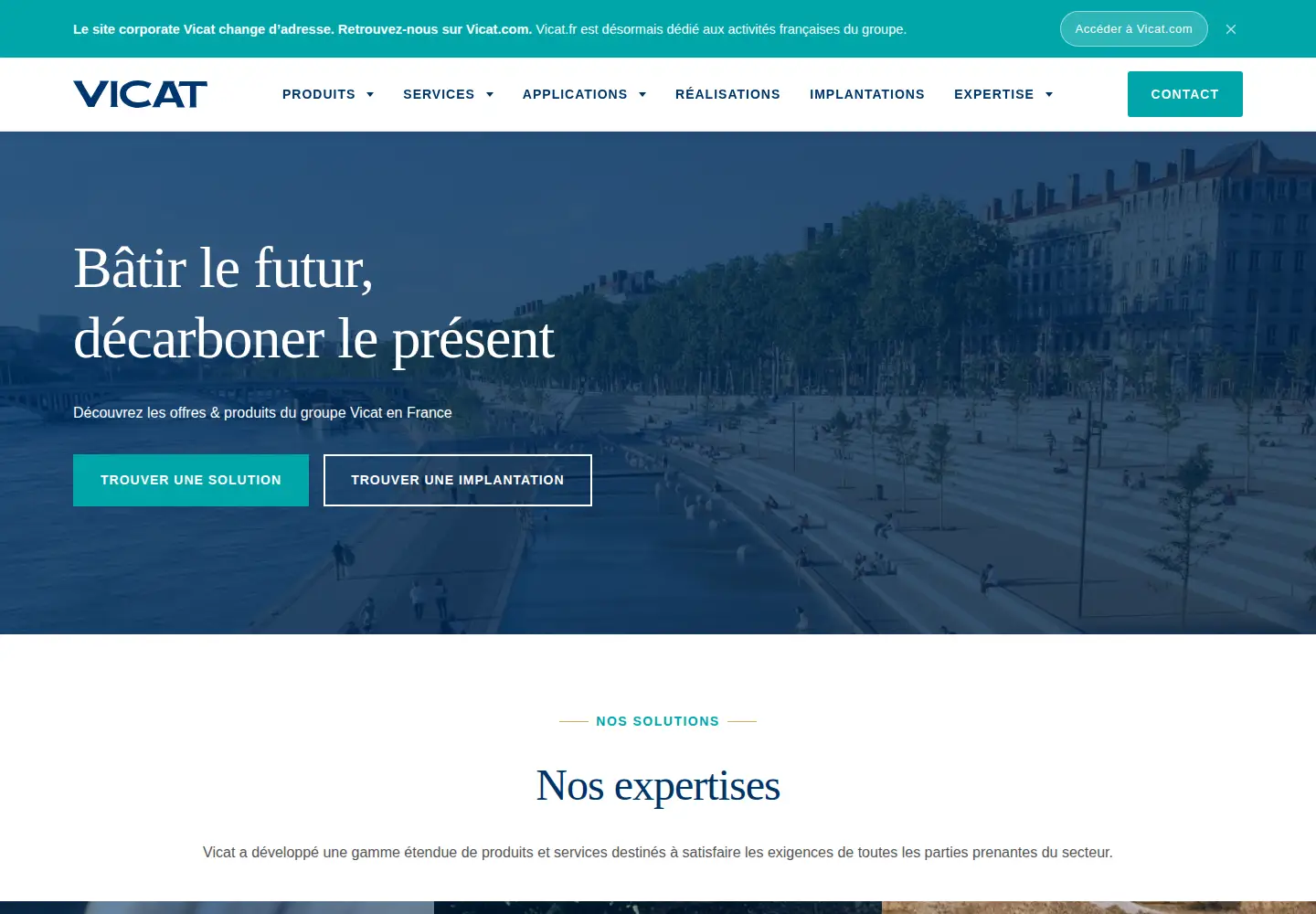 Screenshot of vicat.fr