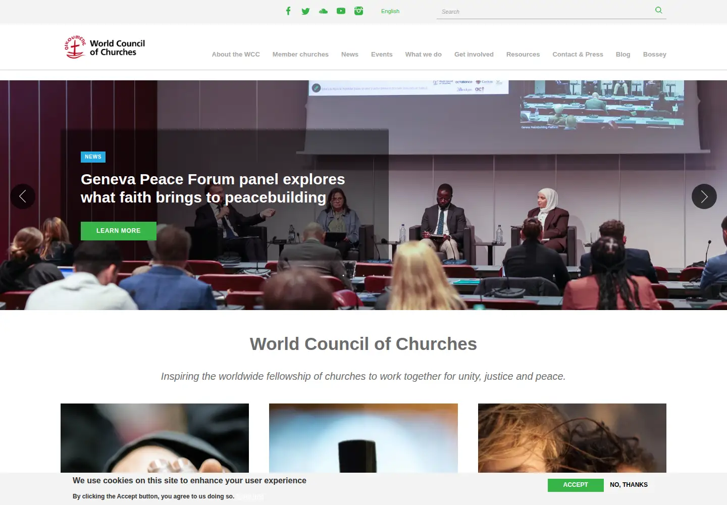 Captured homepage of wcc-coe.org in the current scan