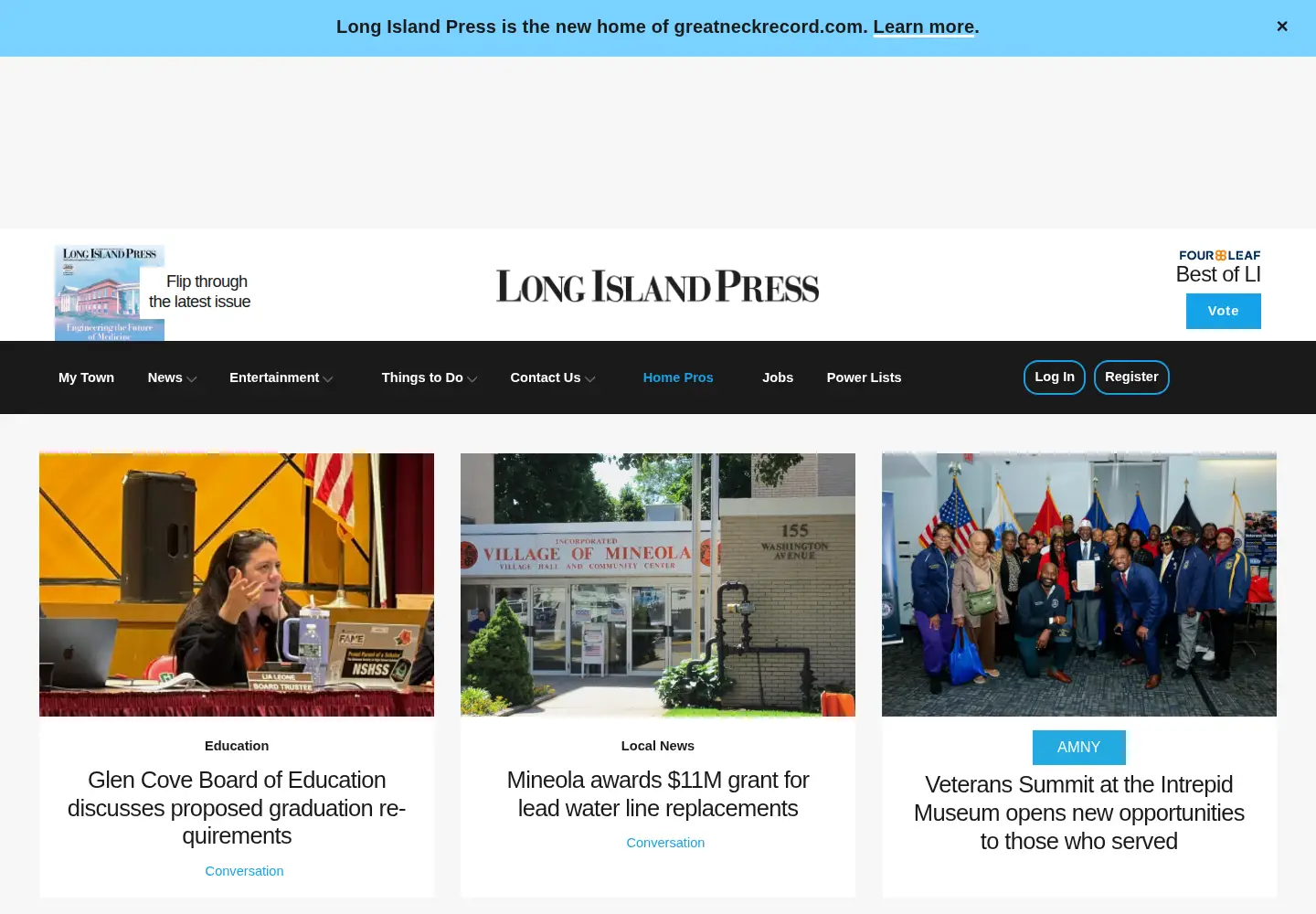 Screenshot of greatneckrecord.com