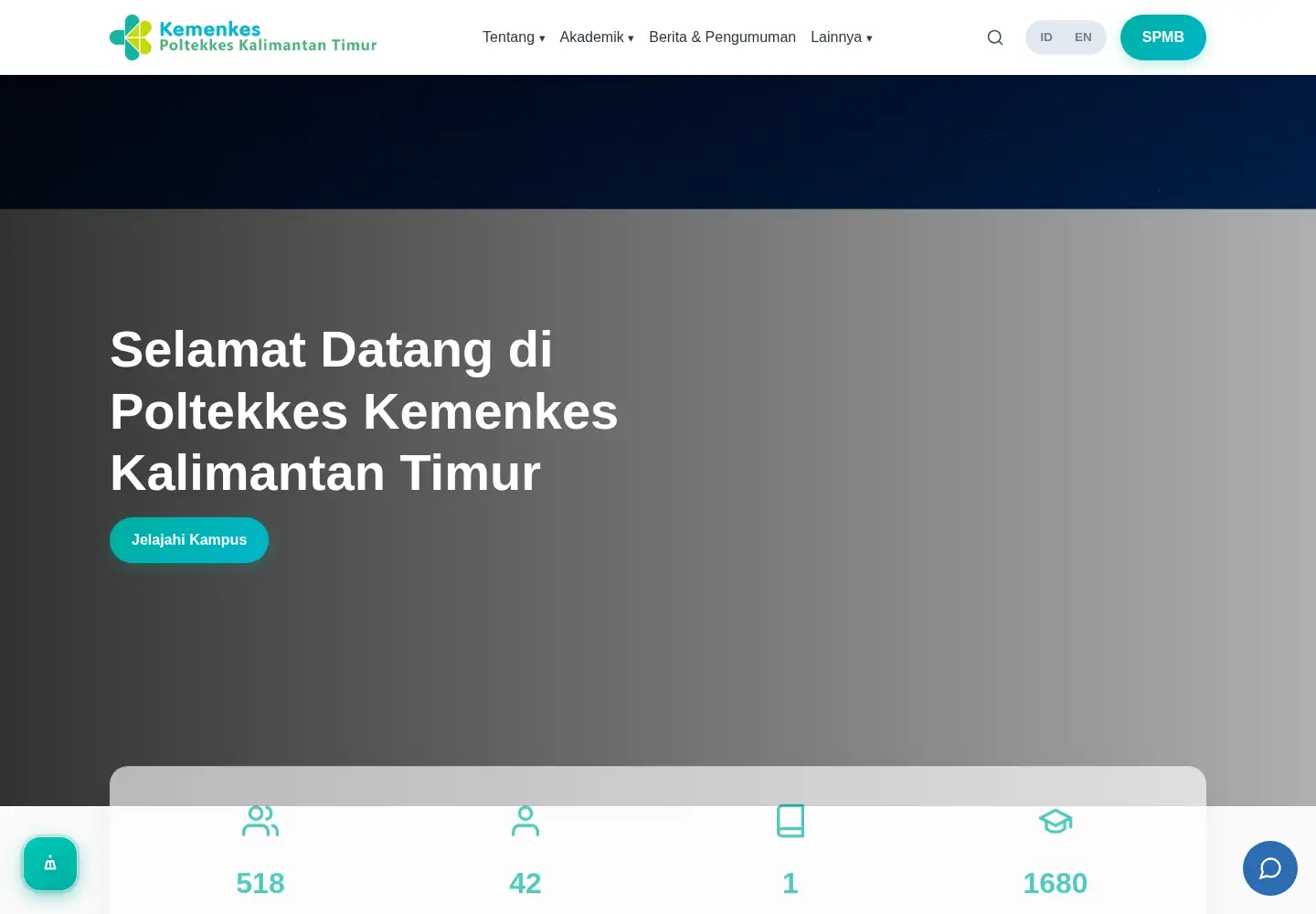 Captured homepage of poltekkes-kaltim.ac.id in the current scan