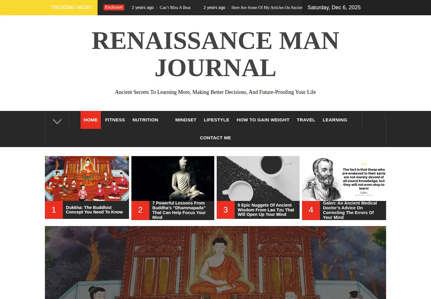 Captured homepage of gainweightjournal.com in the current scan