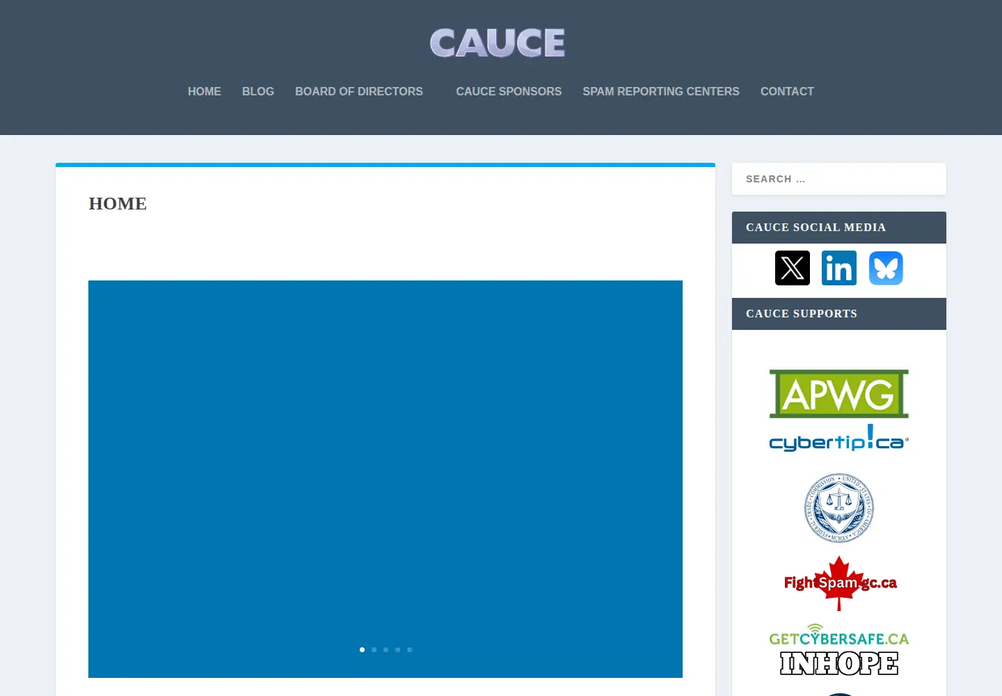Screenshot of cauce.org