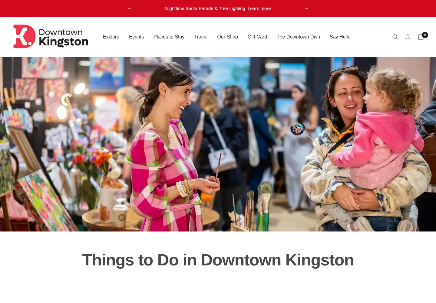 Captured homepage of downtownkingston.ca in the current scan