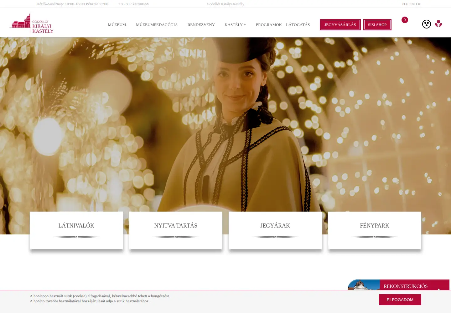 Screenshot of kiralyikastely.hu