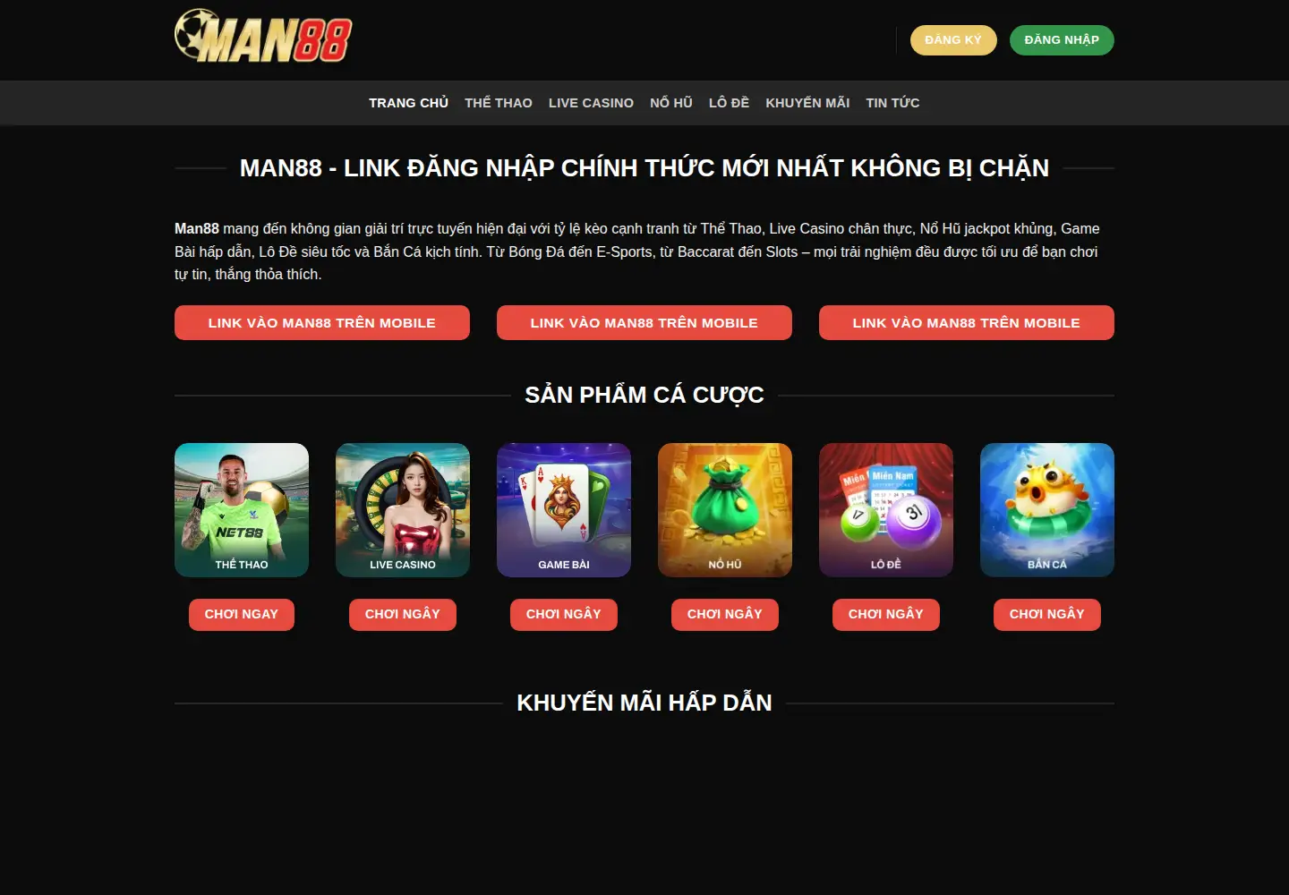 Screenshot of man88.ltd