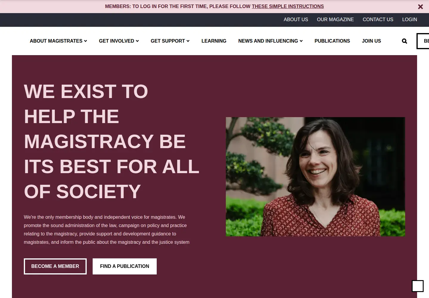 Screenshot of magistrates-association.org.uk