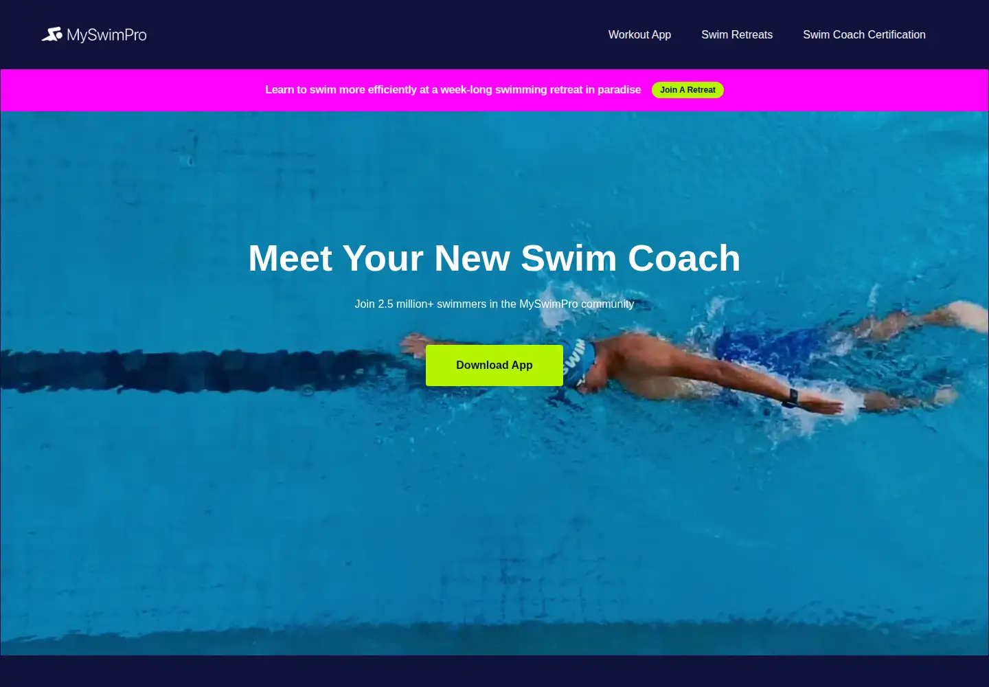 Screenshot of myswimpro.com