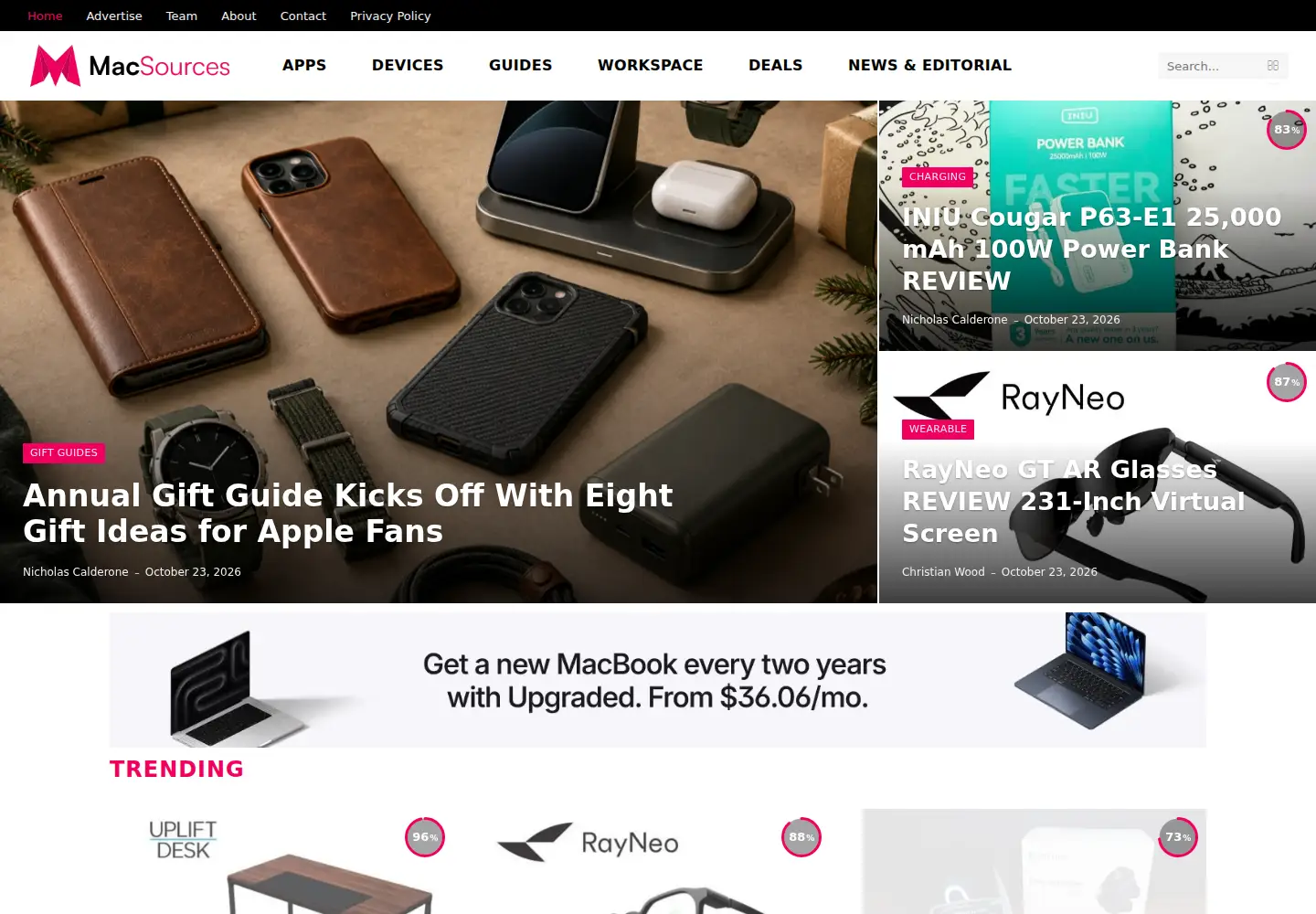 Screenshot of macsources.com