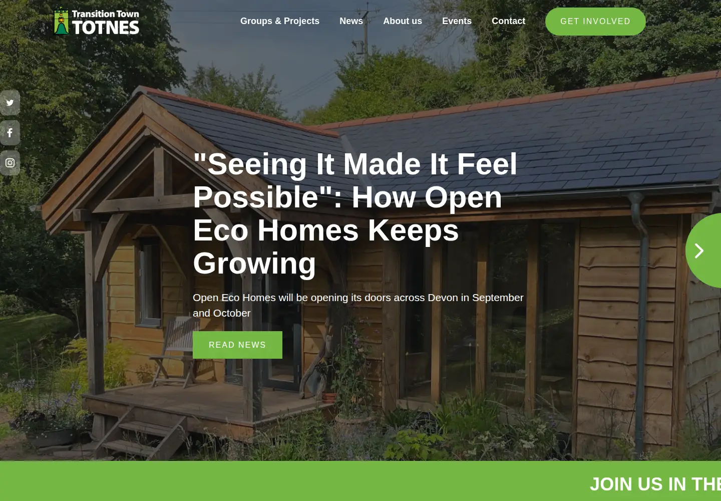Screenshot of transitiontowntotnes.org