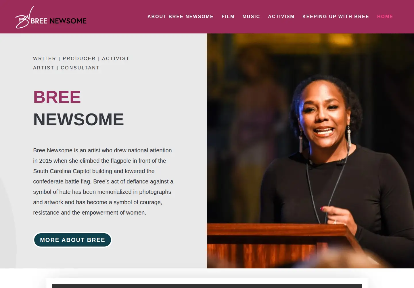 Screenshot of breenewsome.com