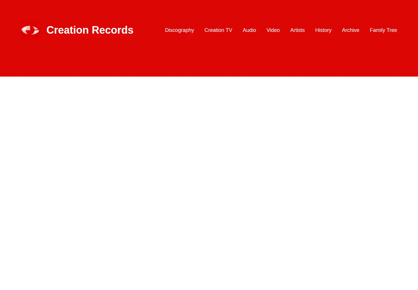 Captured homepage of creation-records.com in the current scan