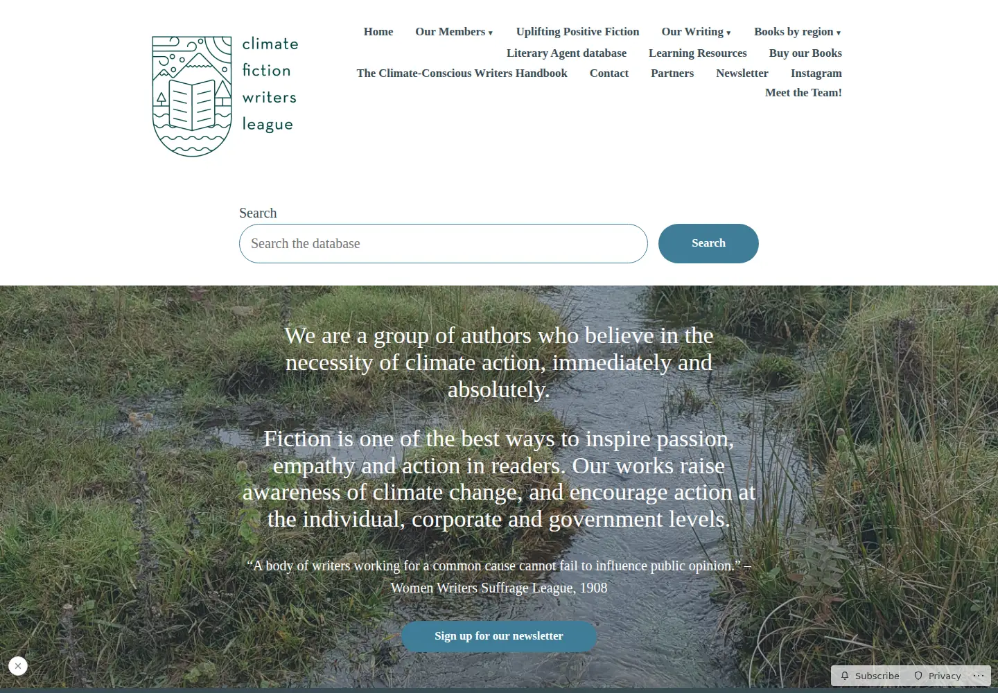 Screenshot of climate-fiction.org