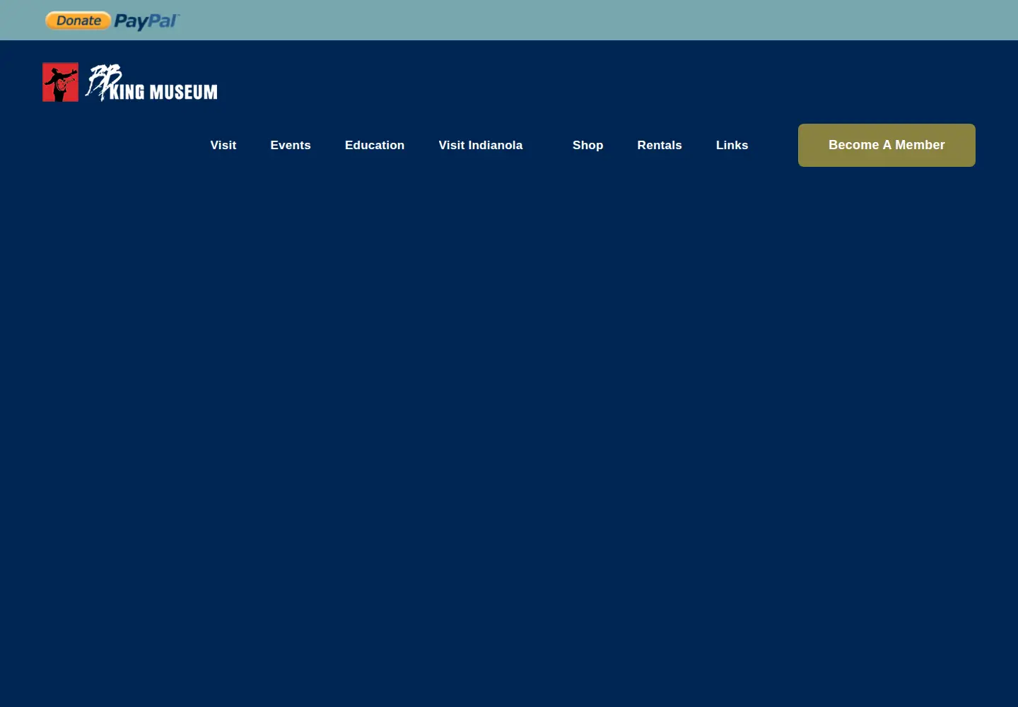 Screenshot of bbkingmuseum.org