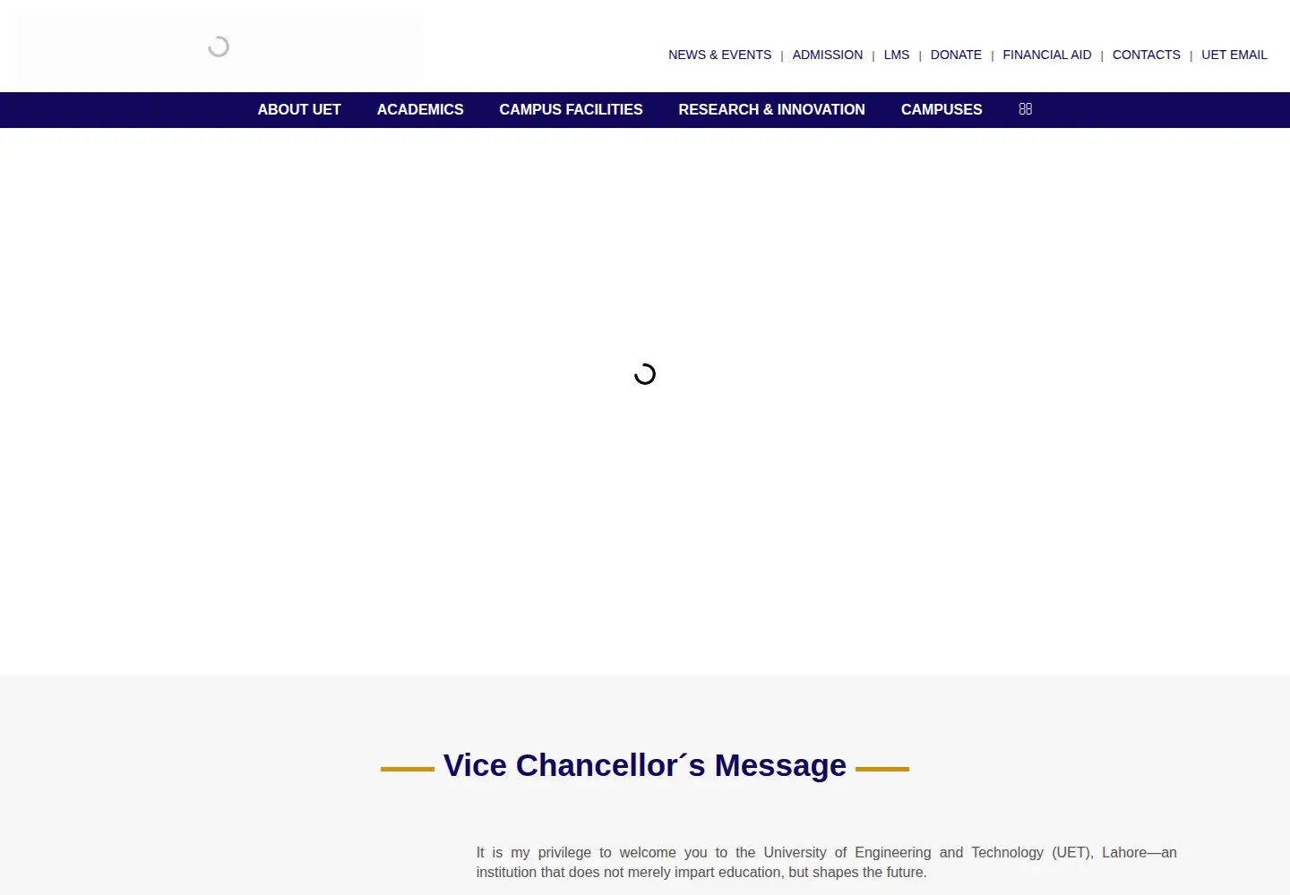 Screenshot of uet.edu.pk