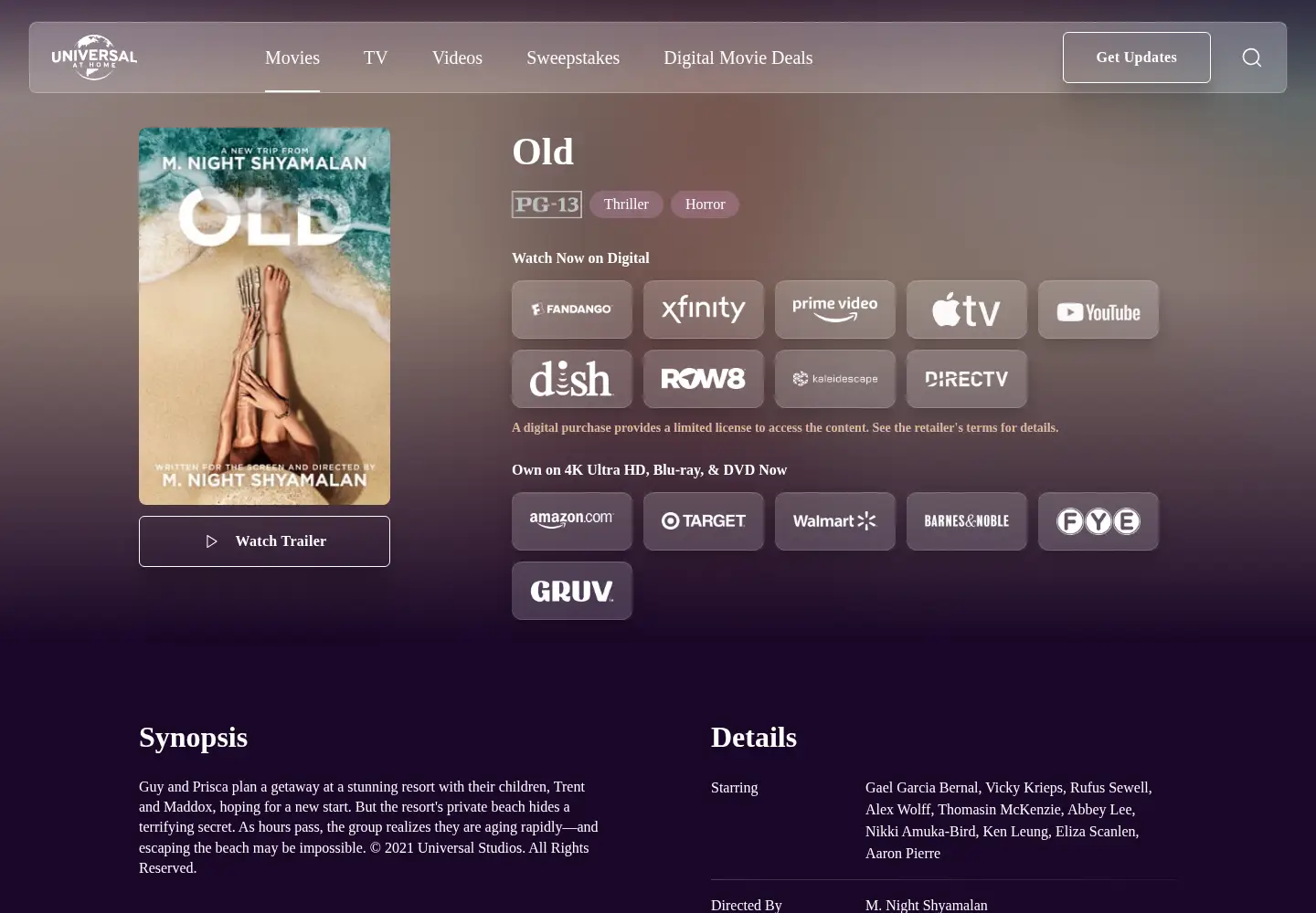 Screenshot of old.movie