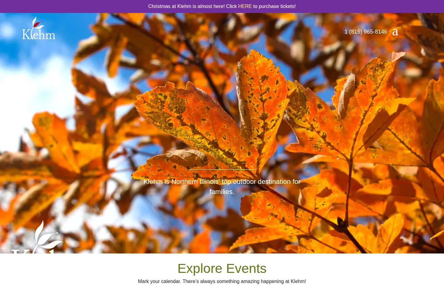 Captured homepage of klehm.org in the current scan