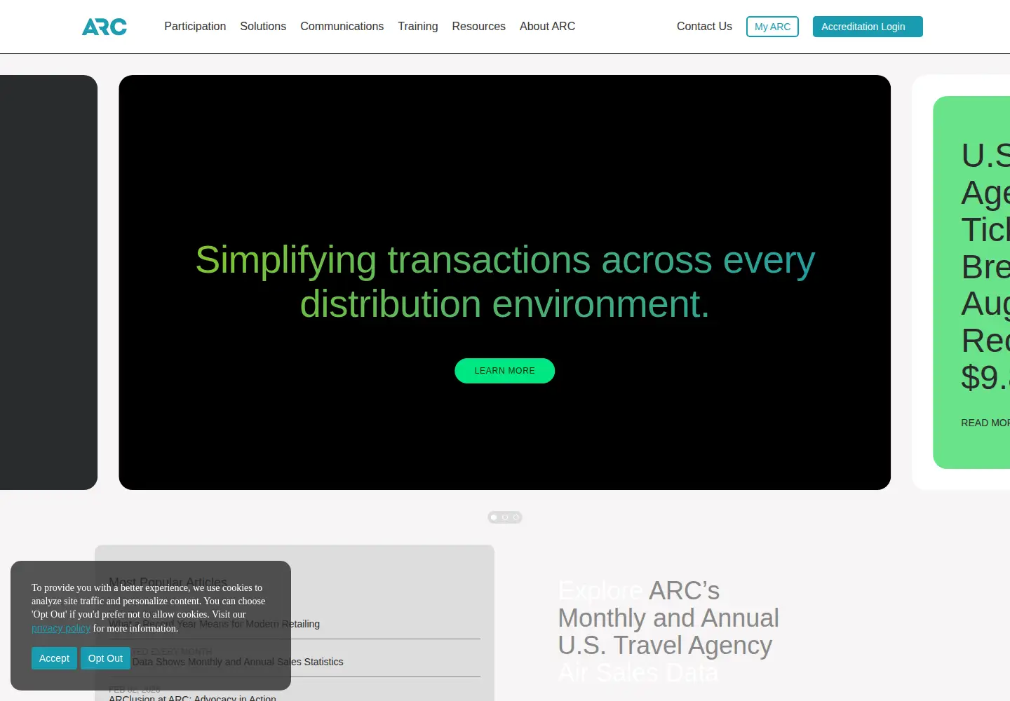 Screenshot of arccorp.com
