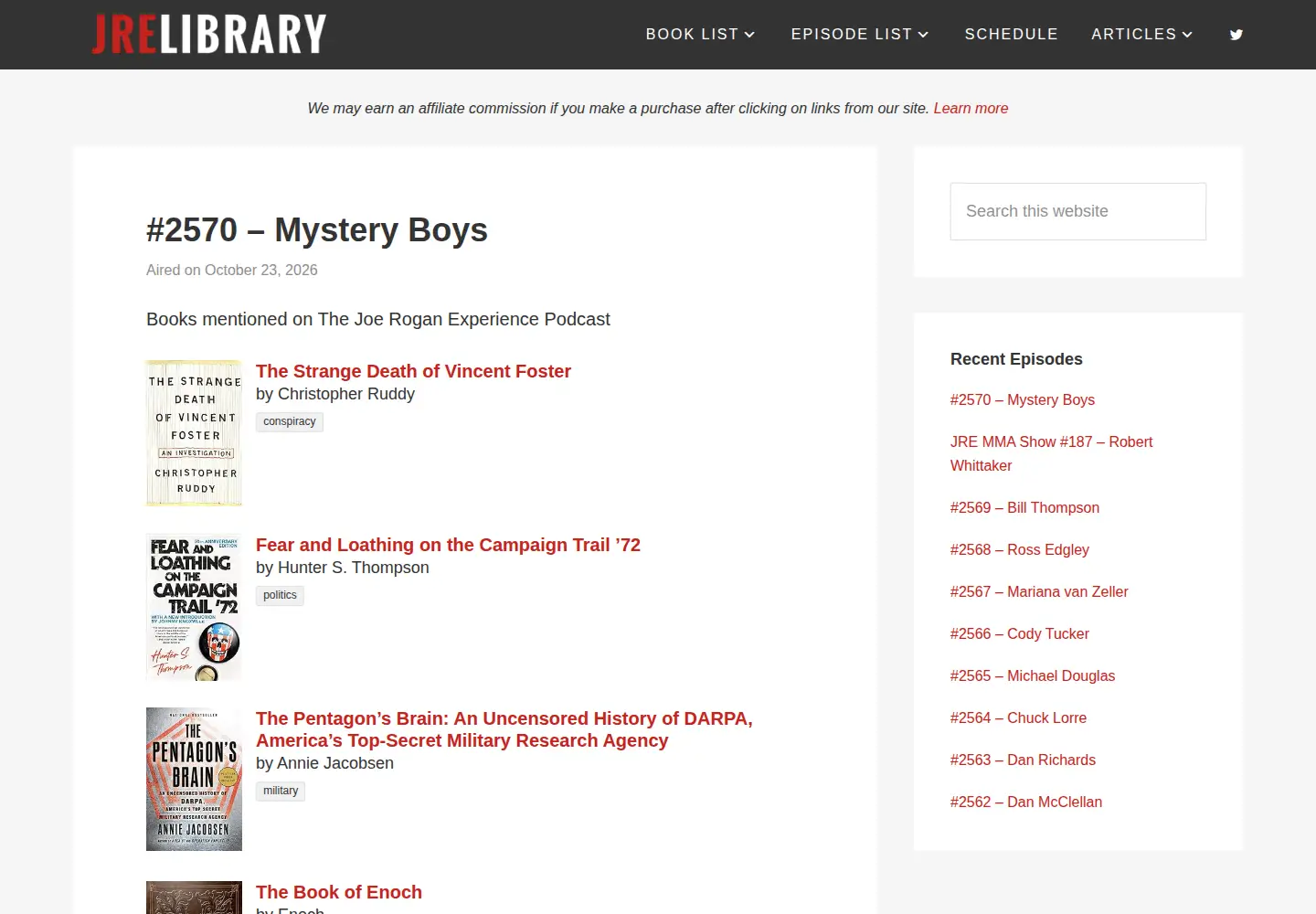 Screenshot of jrelibrary.com