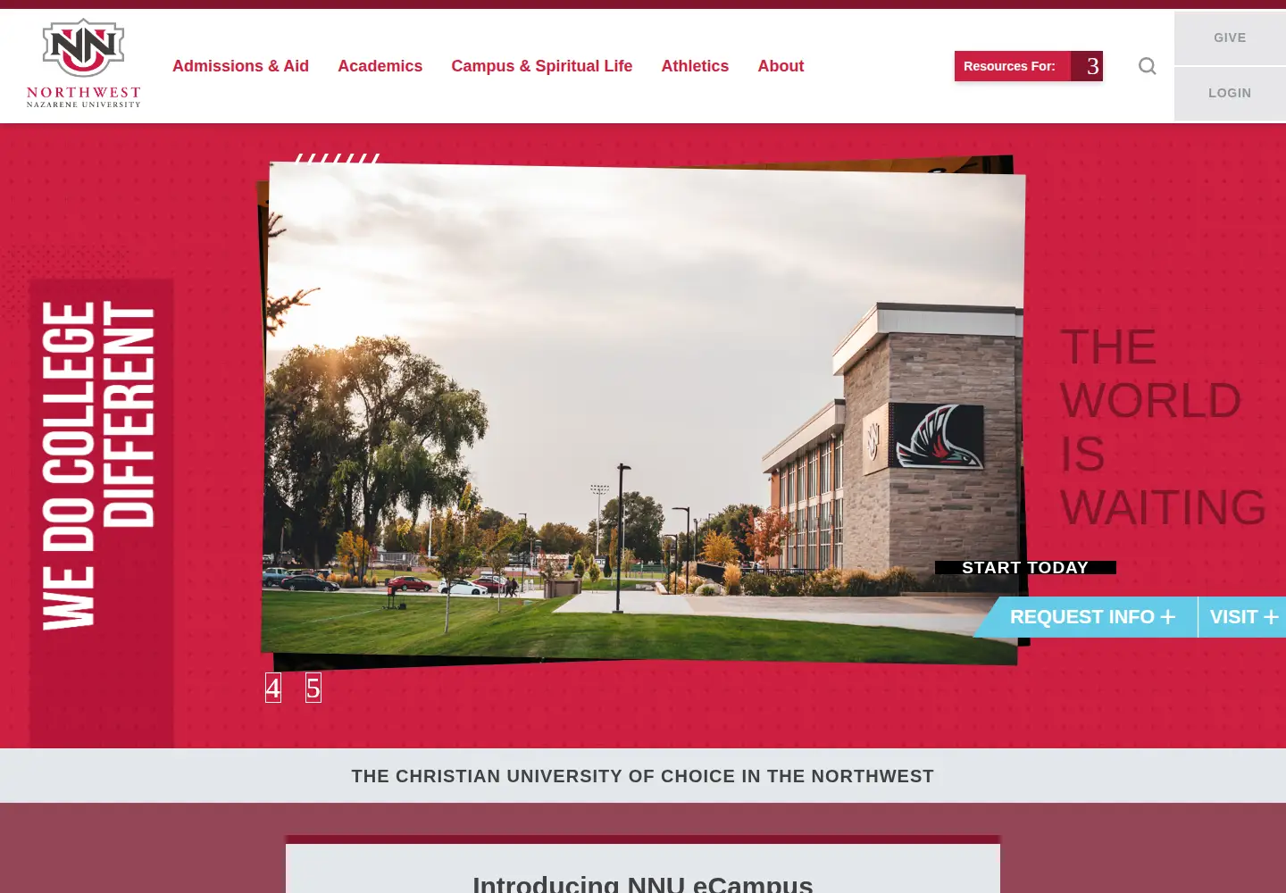 Screenshot of nnu.edu