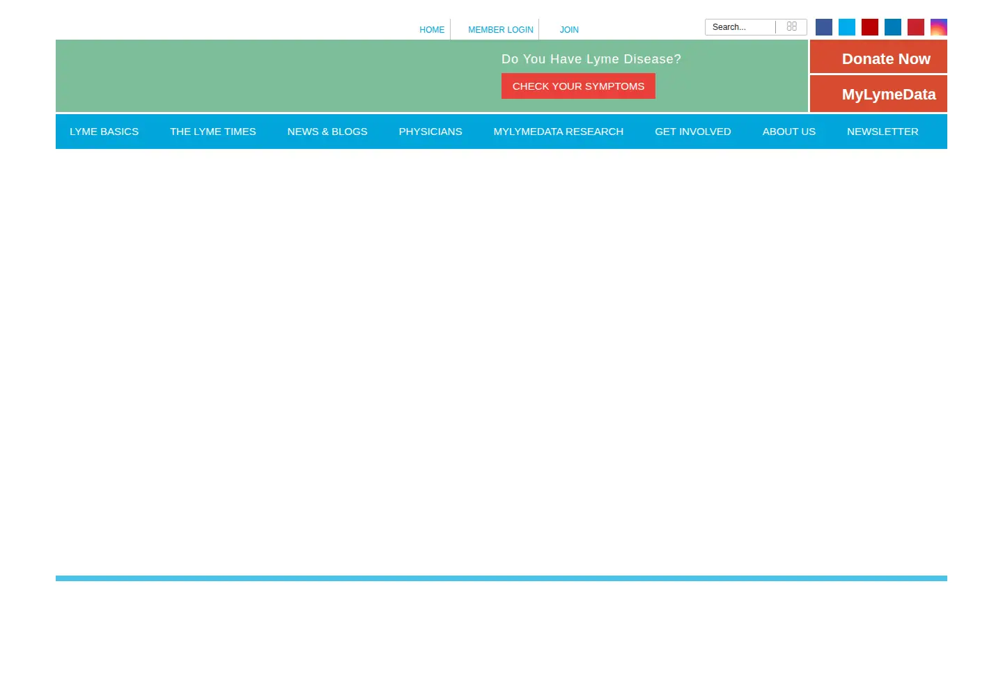 Screenshot of lymedisease.org